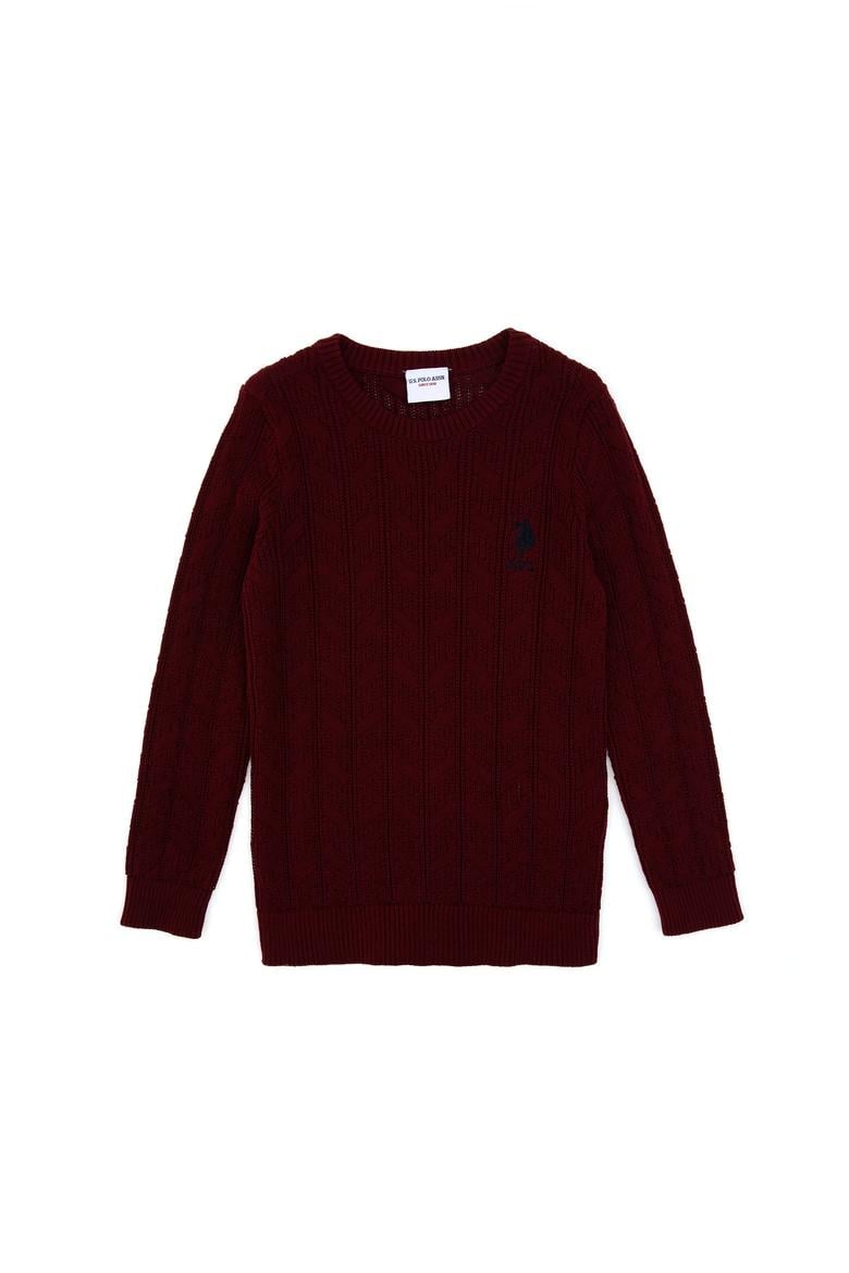 Erkek Çocuk Bordo Basic Kazak - 50315638022