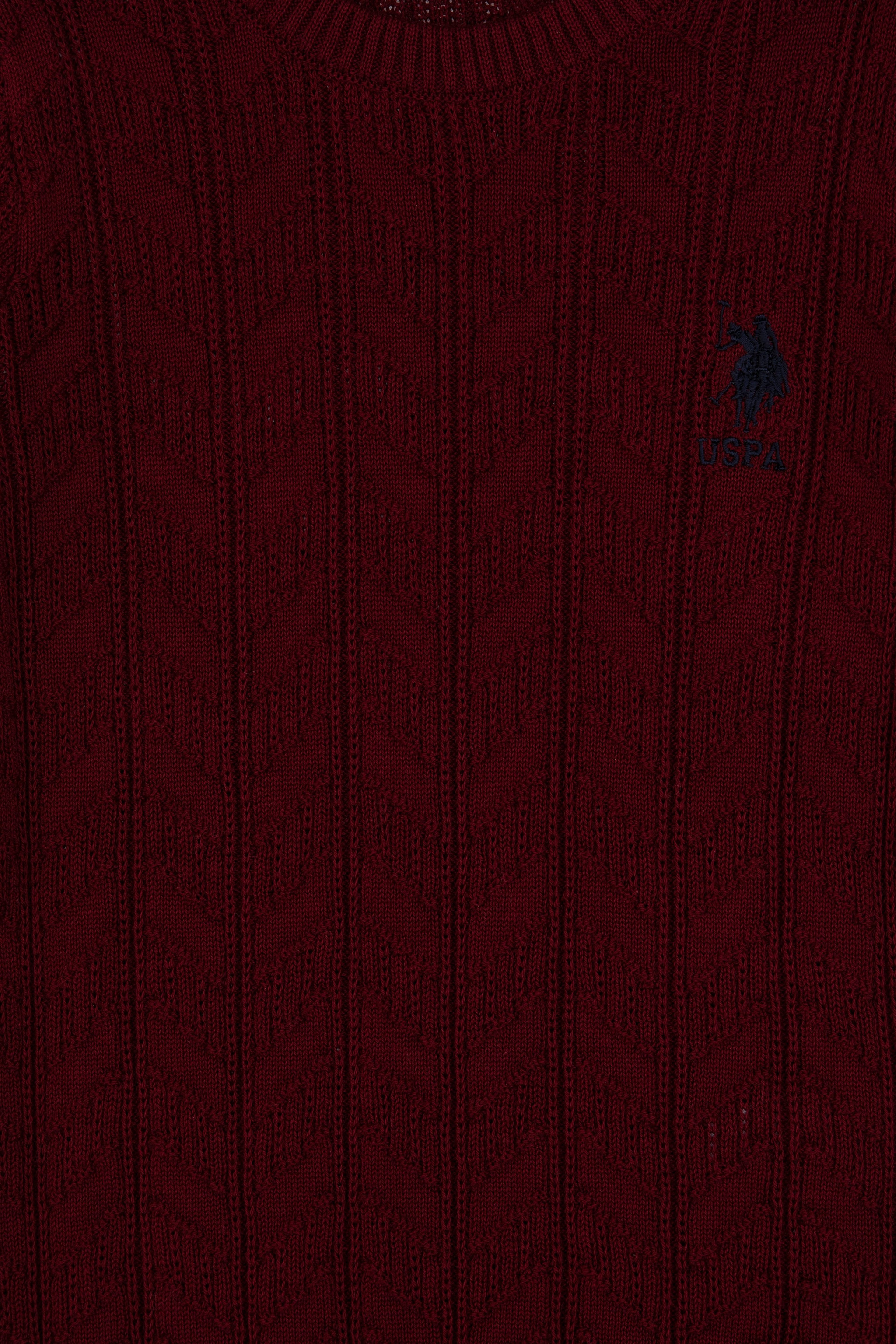 Erkek Çocuk Bordo Bisiklet Yaka Basic Kazak - Image 5