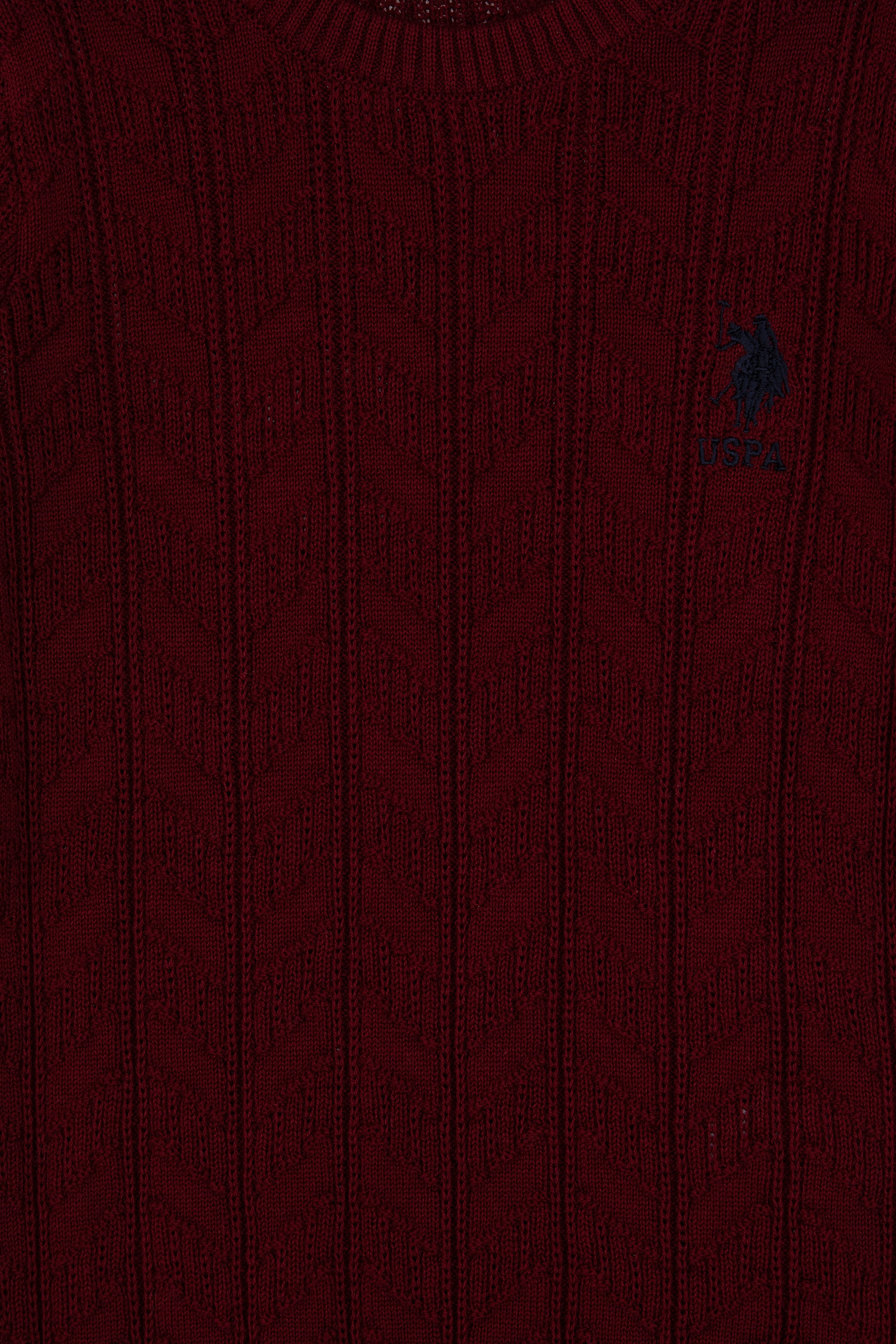 Erkek Çocuk Bordo Bisiklet Yaka Basic Kazak