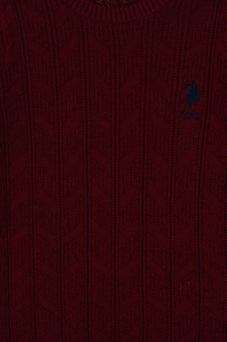 Erkek Çocuk Bordo Basic Kazak