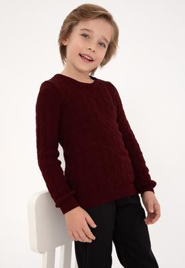 Erkek Çocuk Bordo Basic Kazak - 50315638022