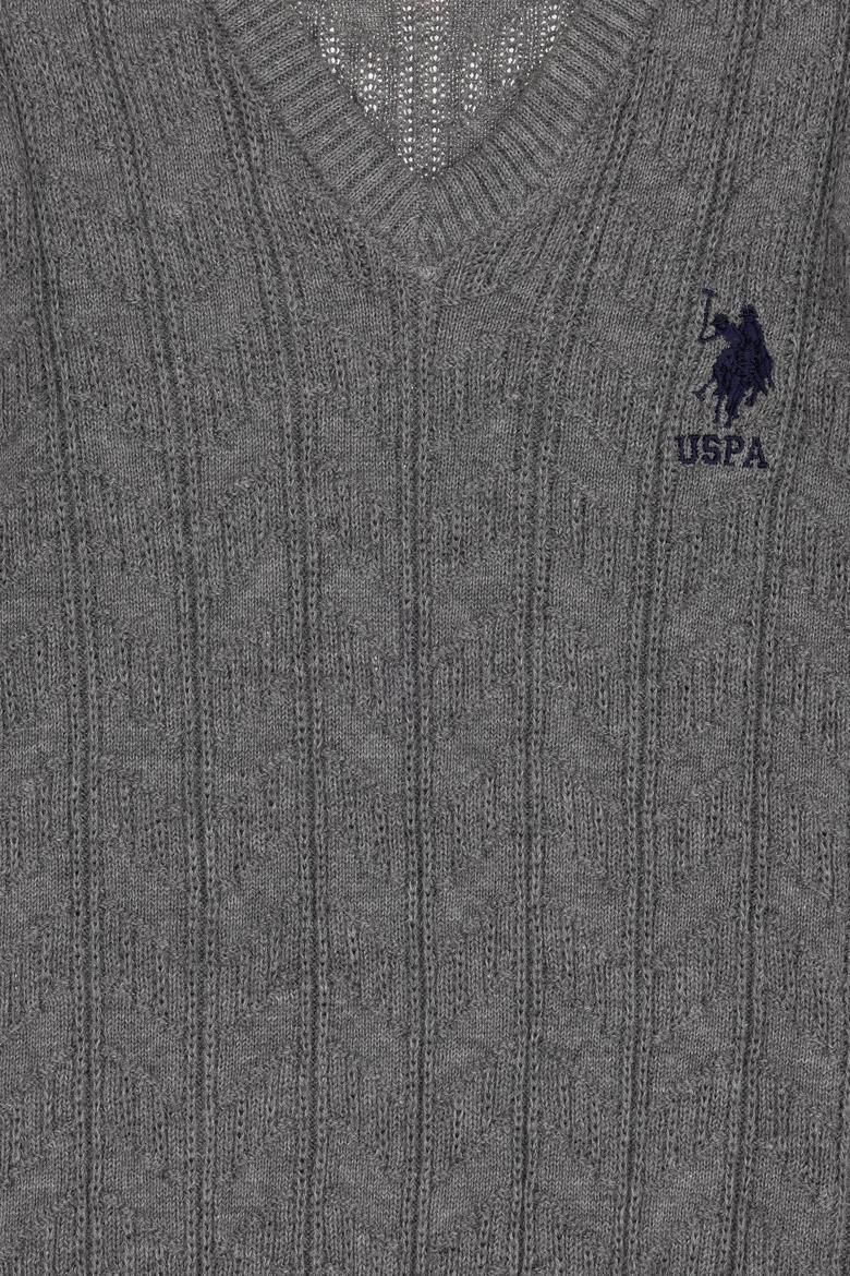 Erkek Çocuk Gri Melanj Basic Kazak - 50315639043