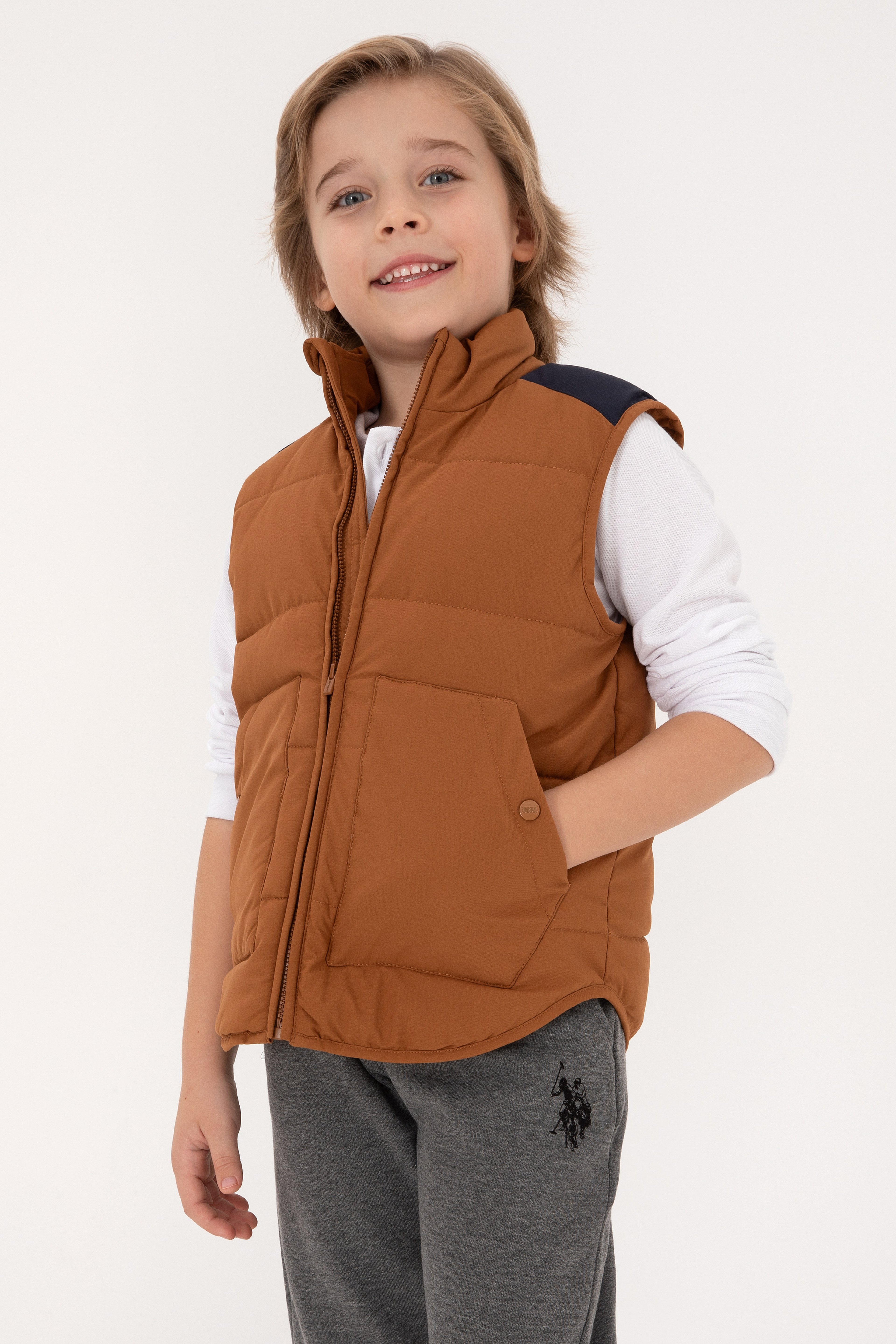 Erkek Çocuk Camel Yelek - Image 1