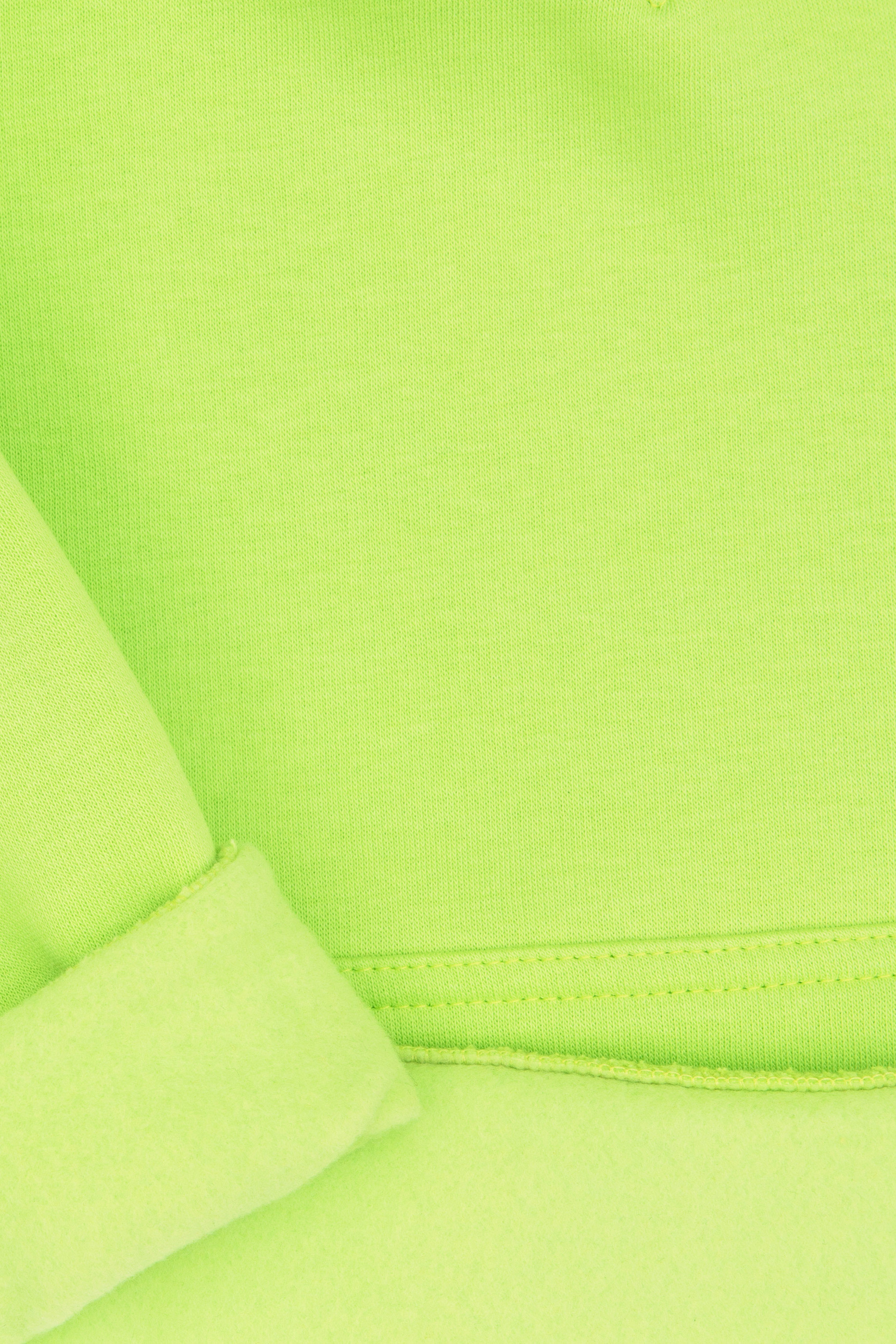 Erkek Çocuk Yeşil Basic Kapüşonlu Şardonlu Sweatshirt - Image 6