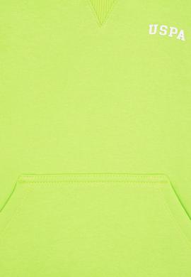 Erkek Çocuk Yeşil Basic Kapüşonlu Şardonlu Sweatshirt - 50313808169