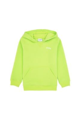 Erkek Çocuk Yeşil Basic Kapüşonlu Şardonlu Sweatshirt - 50313808169