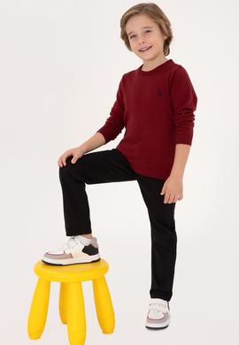 Erkek Çocuk Bordo Basic Kazak - 50315586002