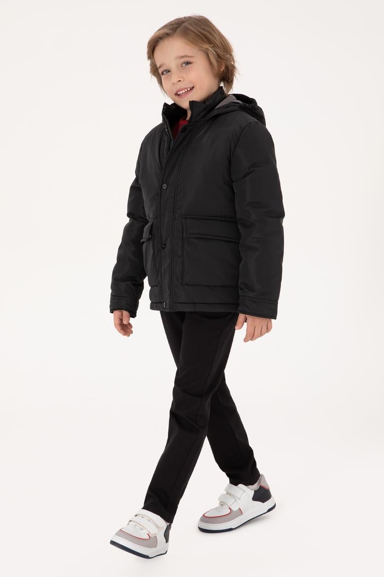 Erkek Çocuk Siyah Kaban - 50312105004