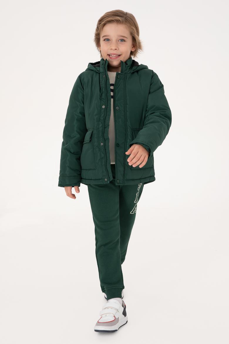 Erkek Çocuk Koyu Yeşil Kaban - 50312105033