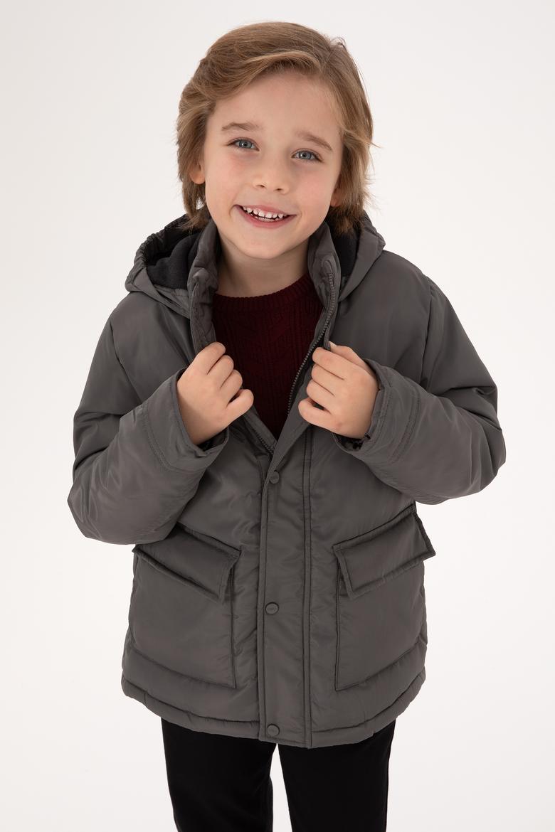 Erkek Çocuk Gri Kaban