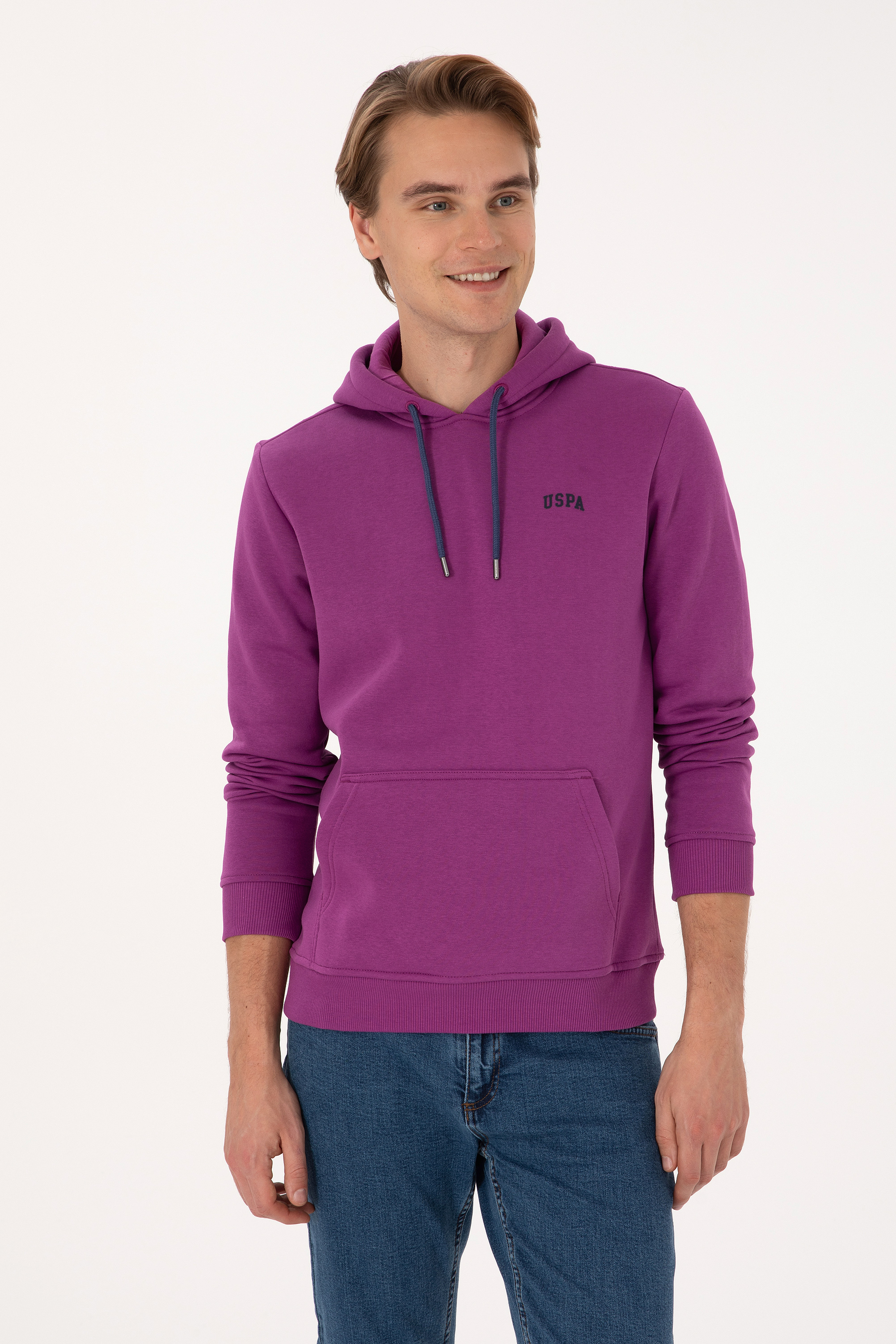 Erkek Menekşe Basic Sweatshirt - Image 1