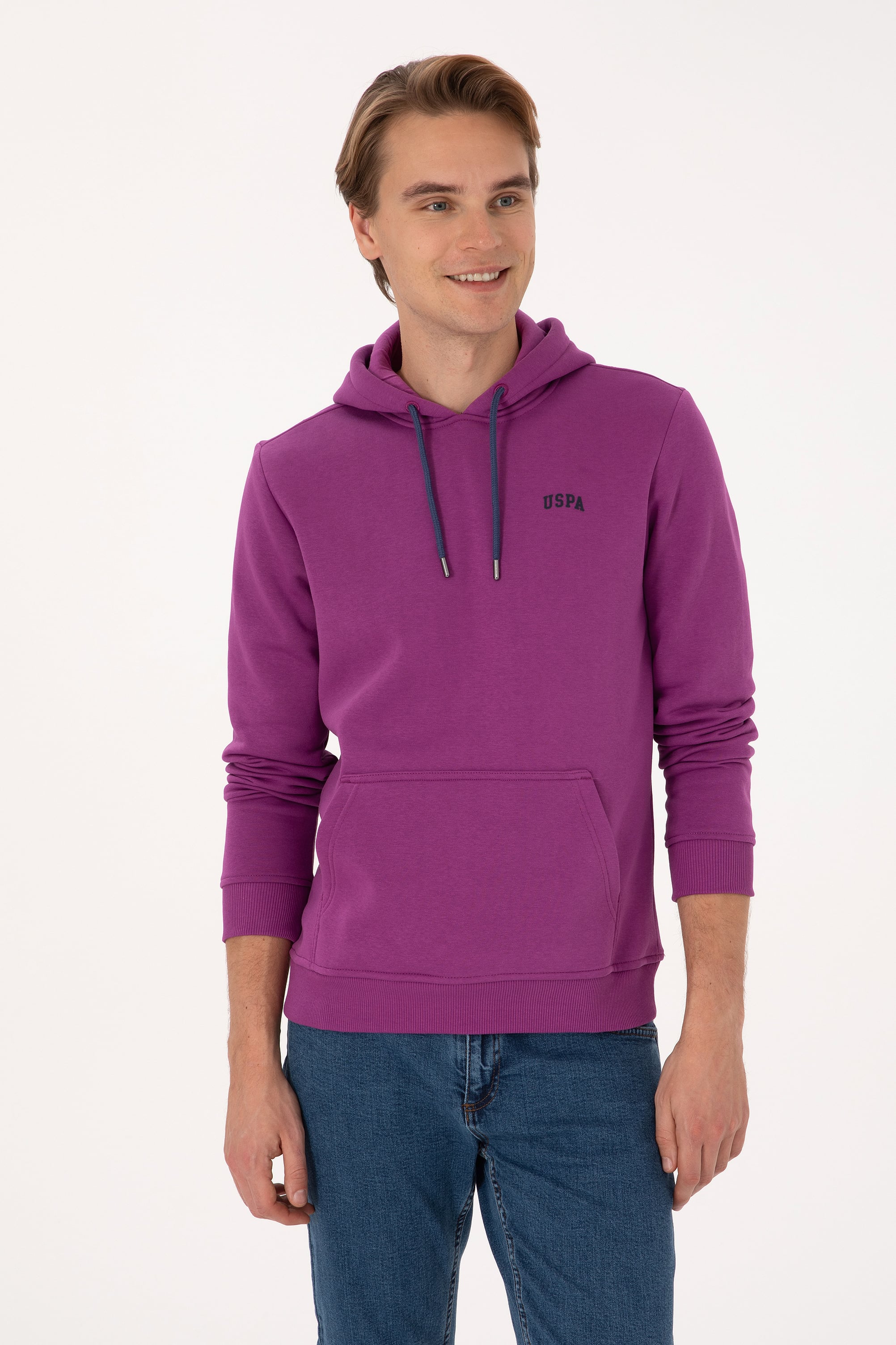 Erkek Menekşe Basic Sweatshirt