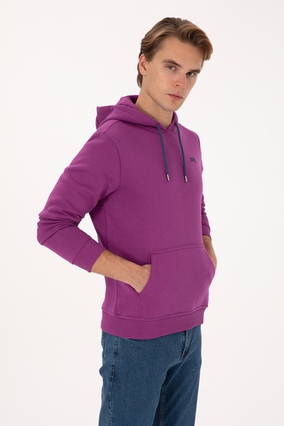 Erkek Menekşe Basic Sweatshirt