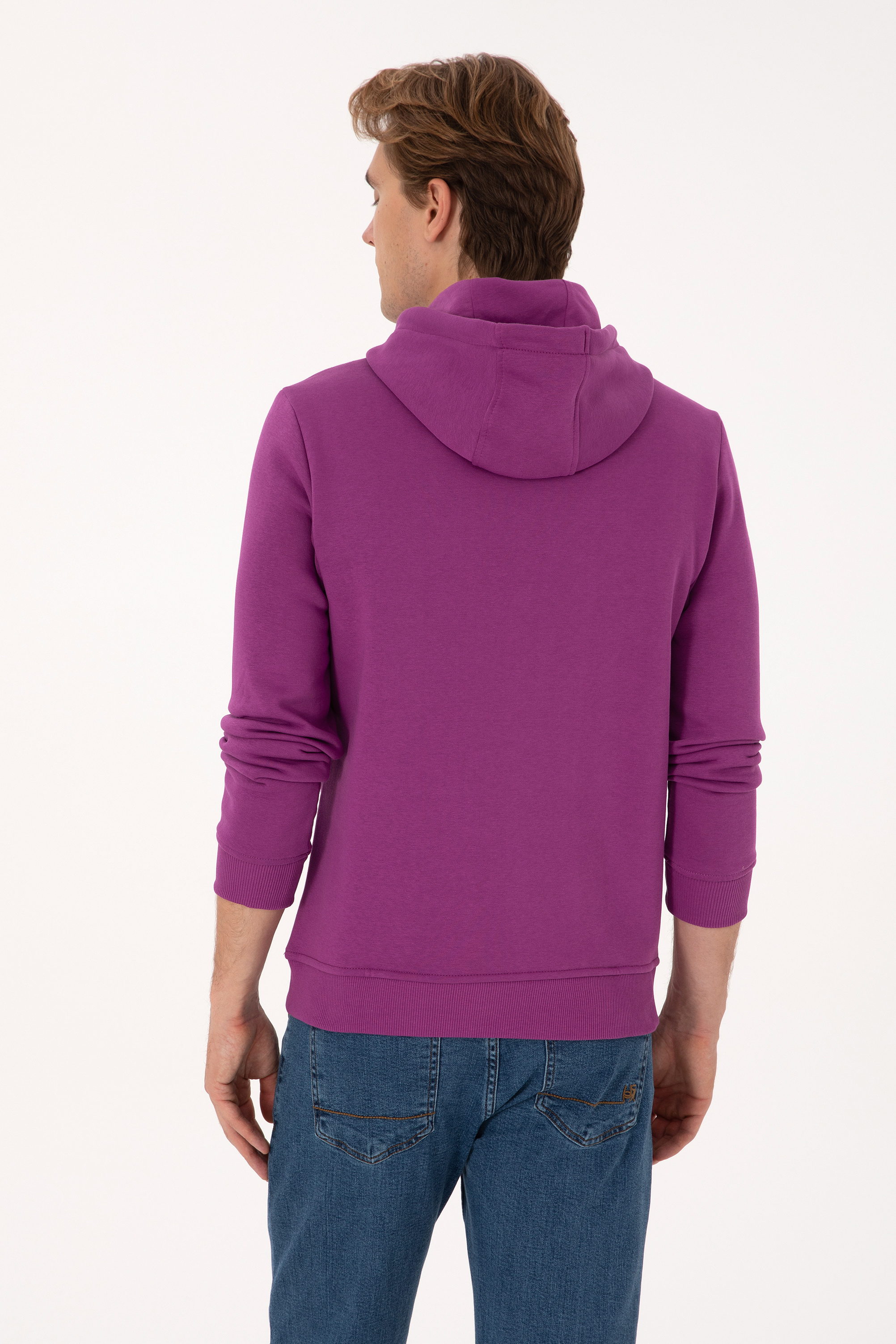 Erkek Menekşe Basic Sweatshirt - Image 5