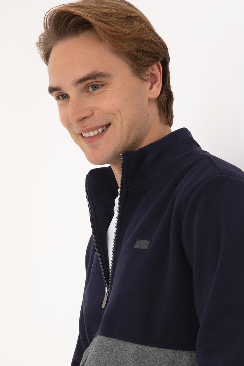 Erkek Lacivert Örme Hırka - 50309982031