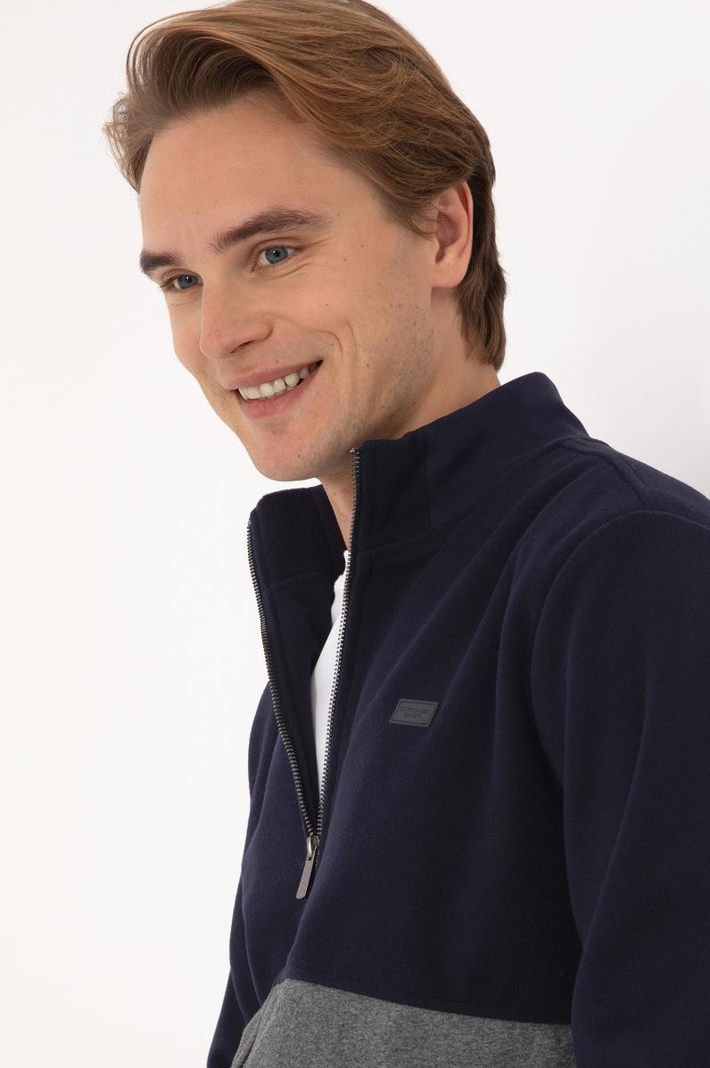 Erkek Lacivert Örme Hırka