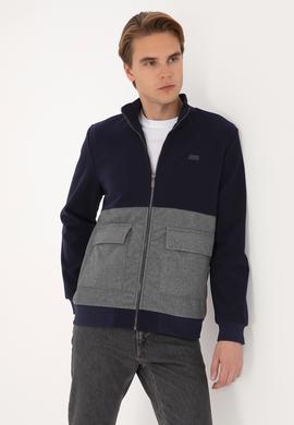 Erkek Lacivert Örme Hırka - 50309982031