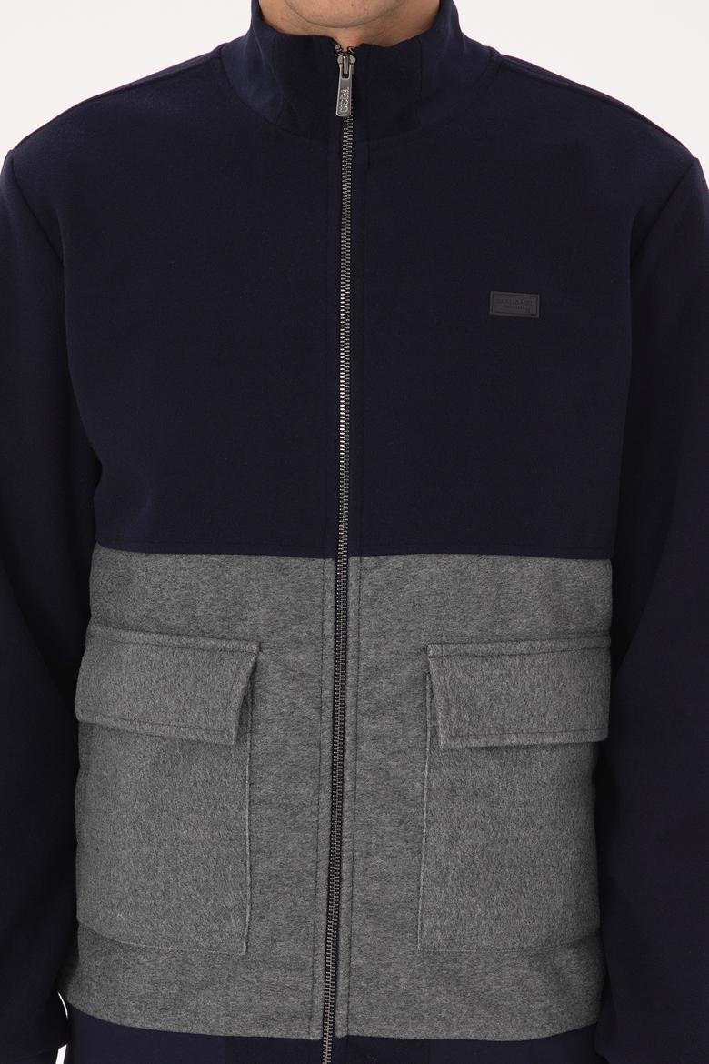 Erkek Lacivert Örme Hırka - 50309982031