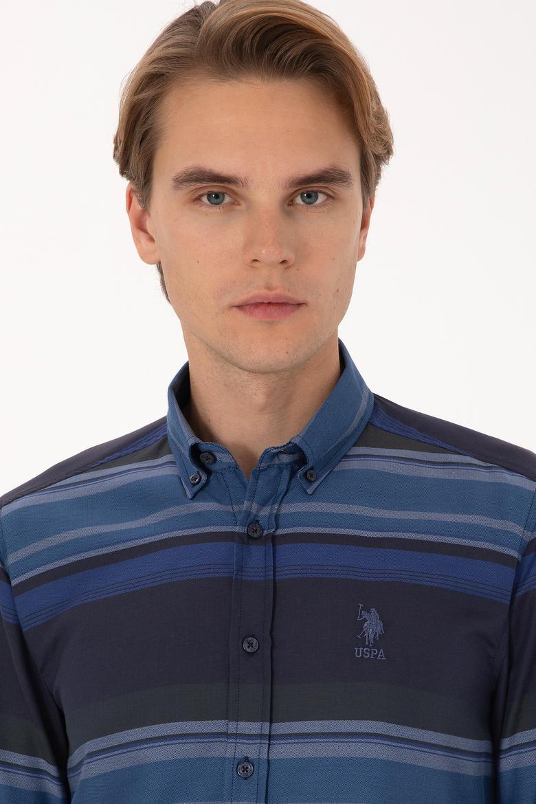 Erkek Lacivert Uzun Kollu Gömlek - 50316648005