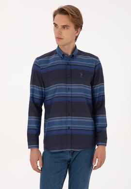 Erkek Lacivert Uzun Kollu Gömlek - 50316648005