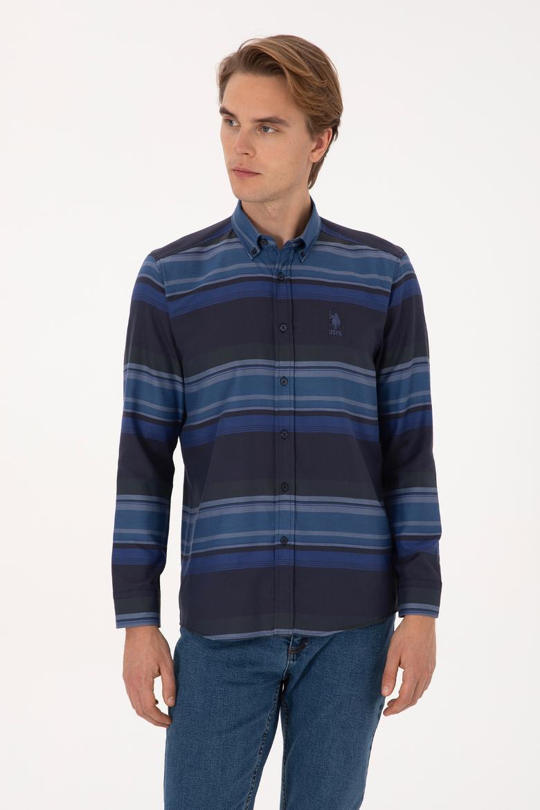 Erkek Lacivert Uzun Kollu Gömlek - 50316648005