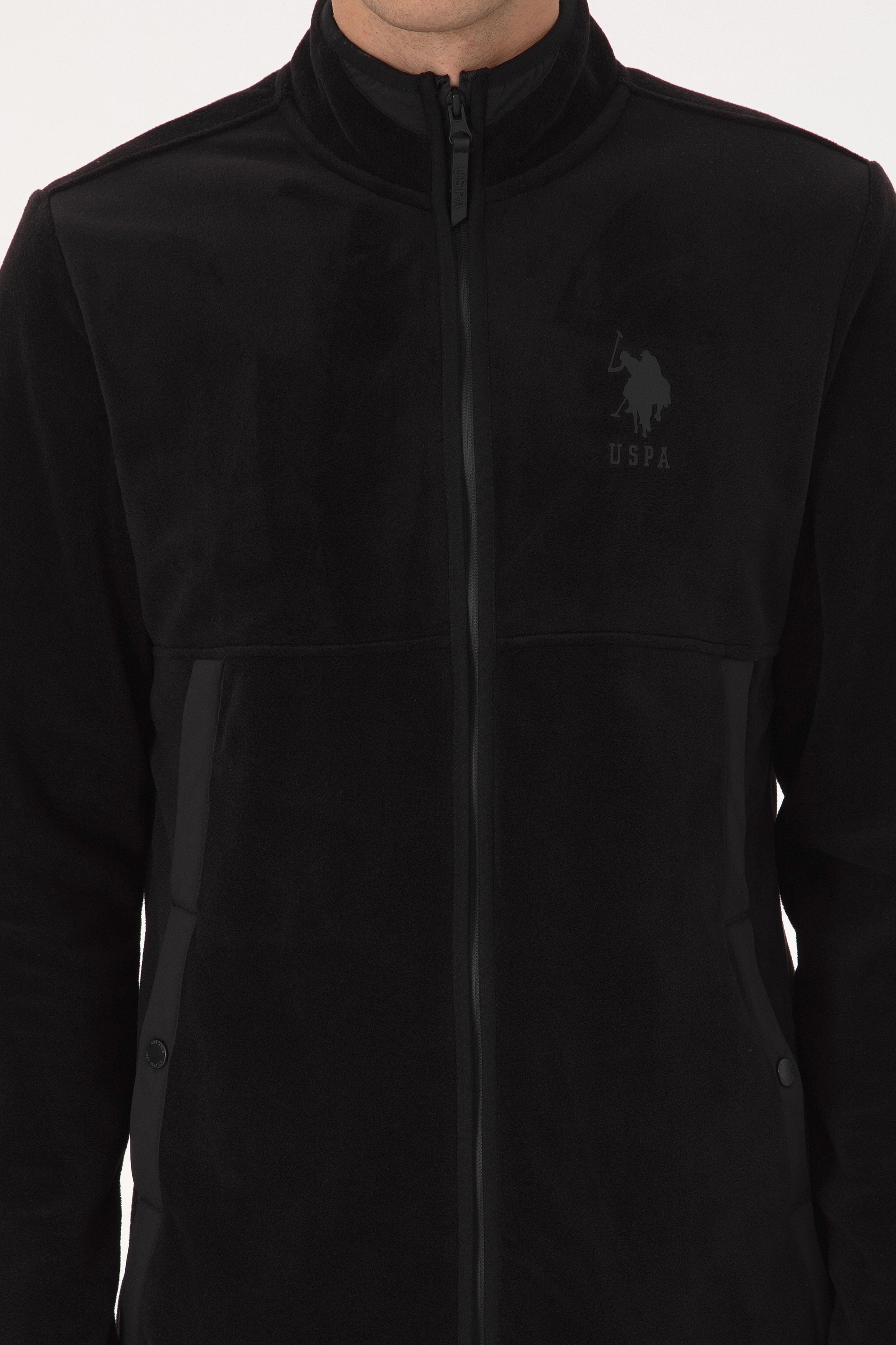 Erkek Regular Fit Fermuarlı Siyah Örme Hırka - Image 6