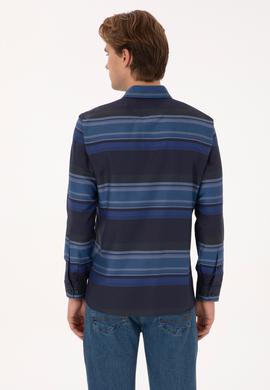 Erkek Lacivert Uzun Kollu Gömlek - 50316648005