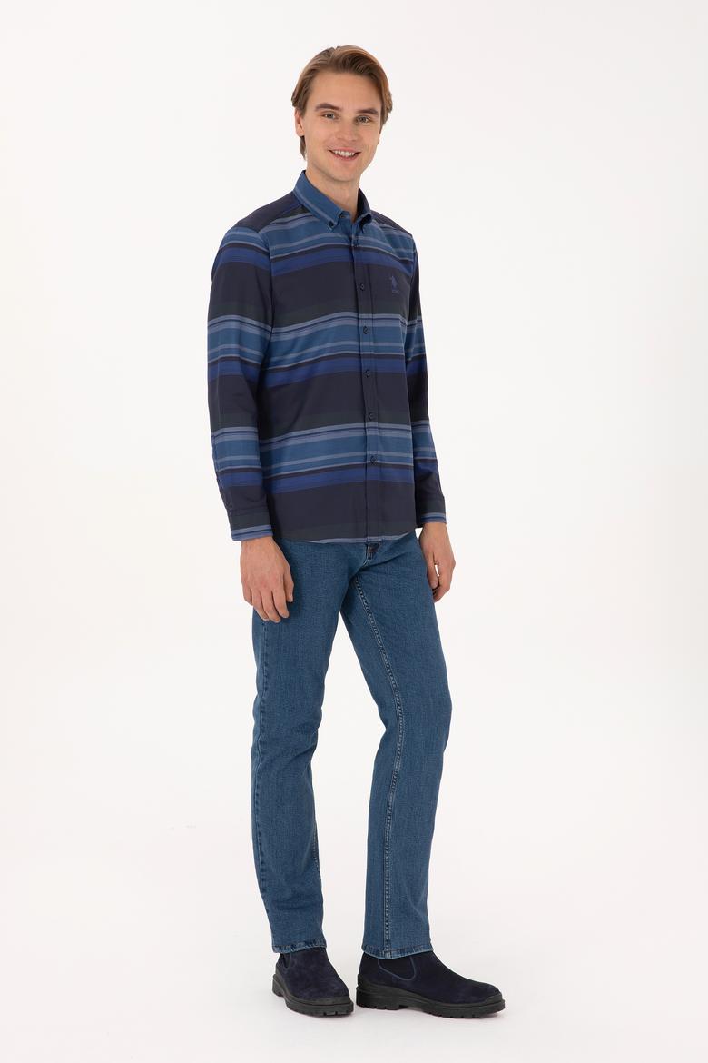 Erkek Lacivert Uzun Kollu Gömlek - 50316648005