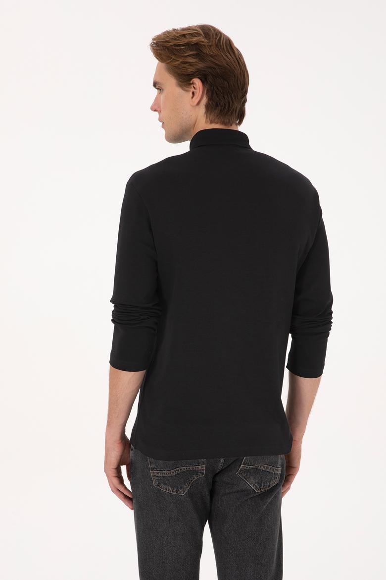 Erkek Siyah Basic Sweatshirt - 50307692027