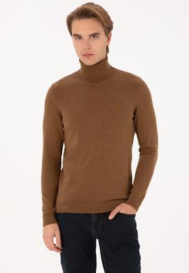 Erkek Haki Melanj Basic Kazak - 50307760014