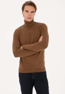 Erkek Haki Melanj Basic Kazak - 50307760014