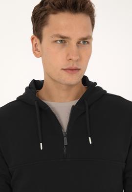 Erkek Siyah Sweatshirt - 50316356029