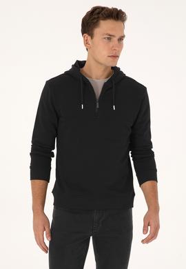 Erkek Siyah Sweatshirt - 50316356029