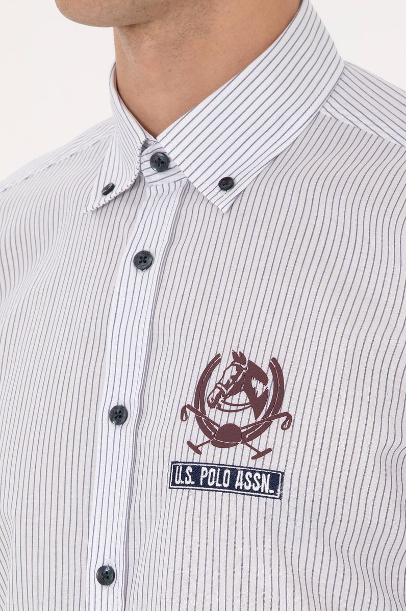 Erkek Açık Lacivert Uzun Kollu Gömlek