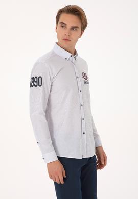 Erkek Açık Lacivert Uzun Kollu Gömlek - 50308214006