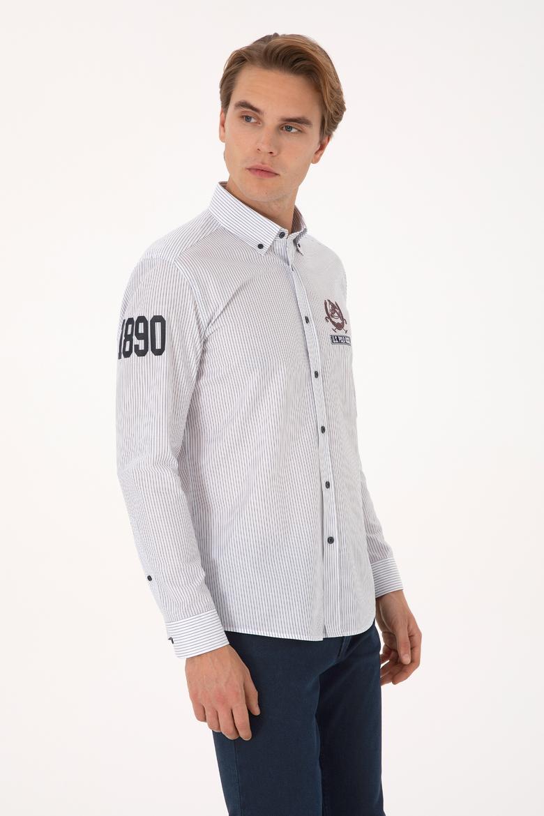 Erkek Açık Lacivert Uzun Kollu Gömlek - 50308214006