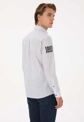 Erkek Açık Lacivert Uzun Kollu Gömlek - 50308214006