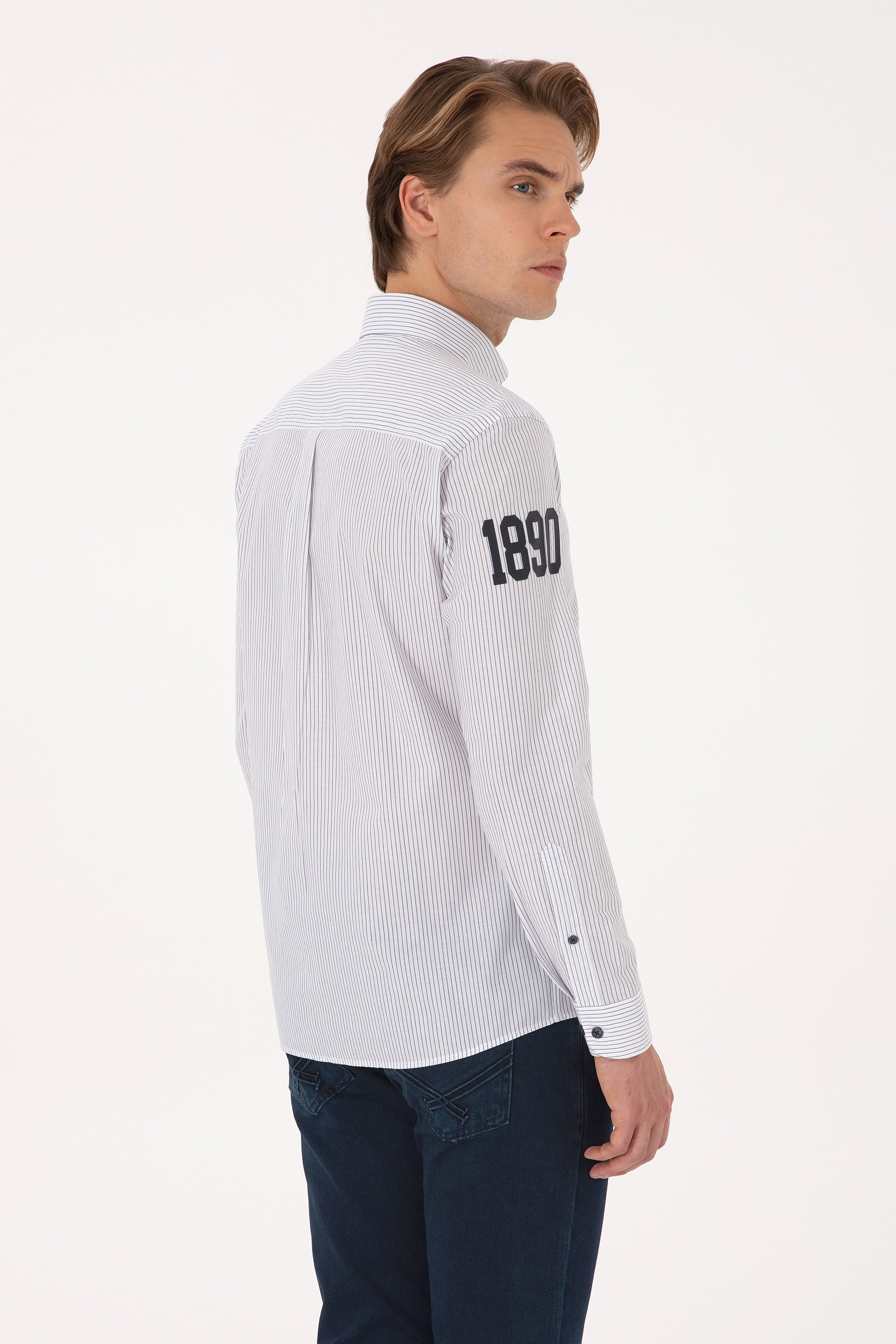 Erkek Açık Lacivert Uzun Kollu Gömlek - 50308214006