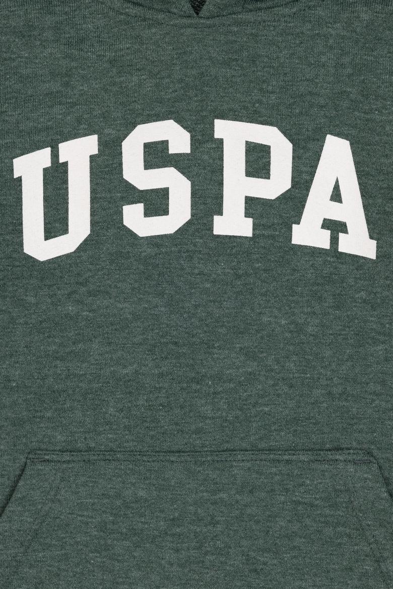 Erkek Çocuk Koyu Yeşil Kapüşonlu Basic Sweatshirt - 50314005050