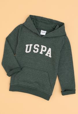 Erkek Çocuk Koyu Yeşil Kapüşonlu Basic Sweatshirt - 50314005050