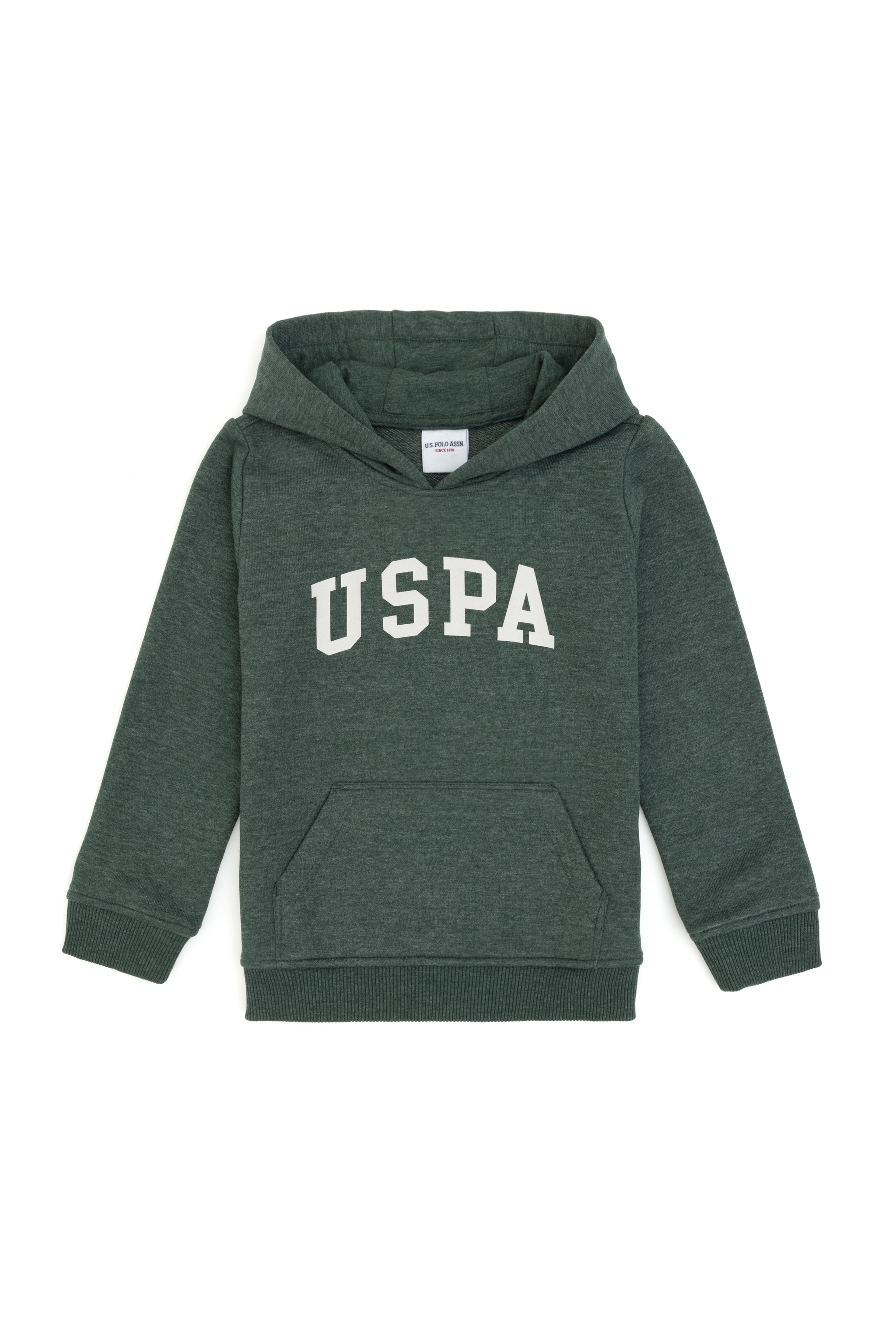 Erkek Çocuk Koyu Yeşil Kapüşonlu Basic Sweatshirt - Image 2