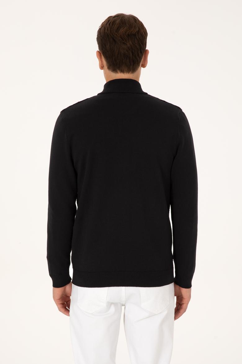 Erkek Siyah Triko Hırka - 50315024046