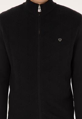 Erkek Siyah Triko Hırka - 50315024046