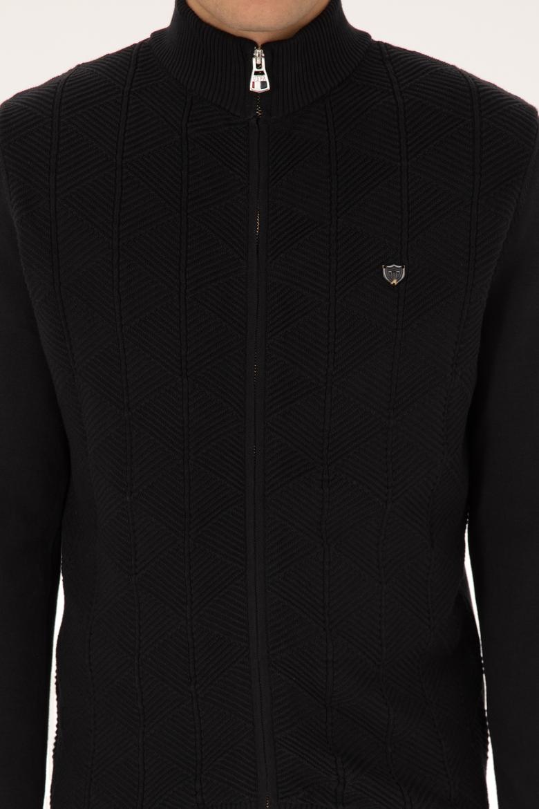 Erkek Siyah Triko Hırka - 50315024046