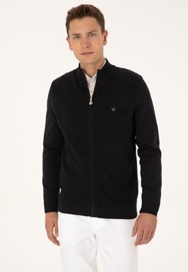 Erkek Siyah Triko Hırka - 50315024046