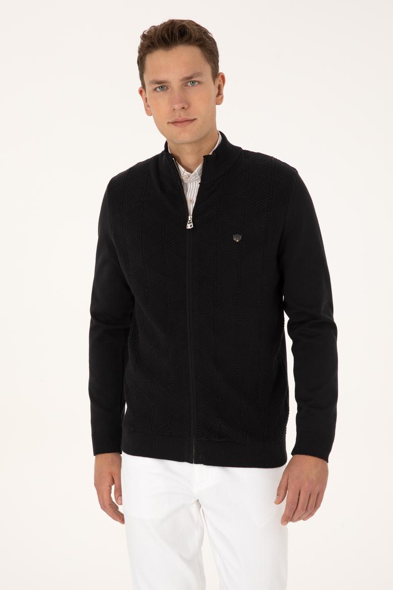 Erkek Siyah Triko Hırka