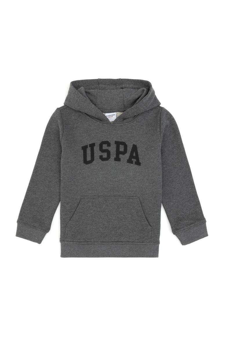 Erkek Çocuk Antrasit Melanj Kapüşonlu Basic Sweatshirt - 50314005009