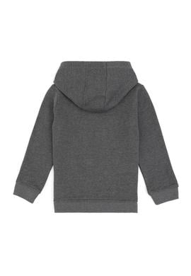 Erkek Çocuk Antrasit Melanj Kapüşonlu Basic Sweatshirt - 50314005009