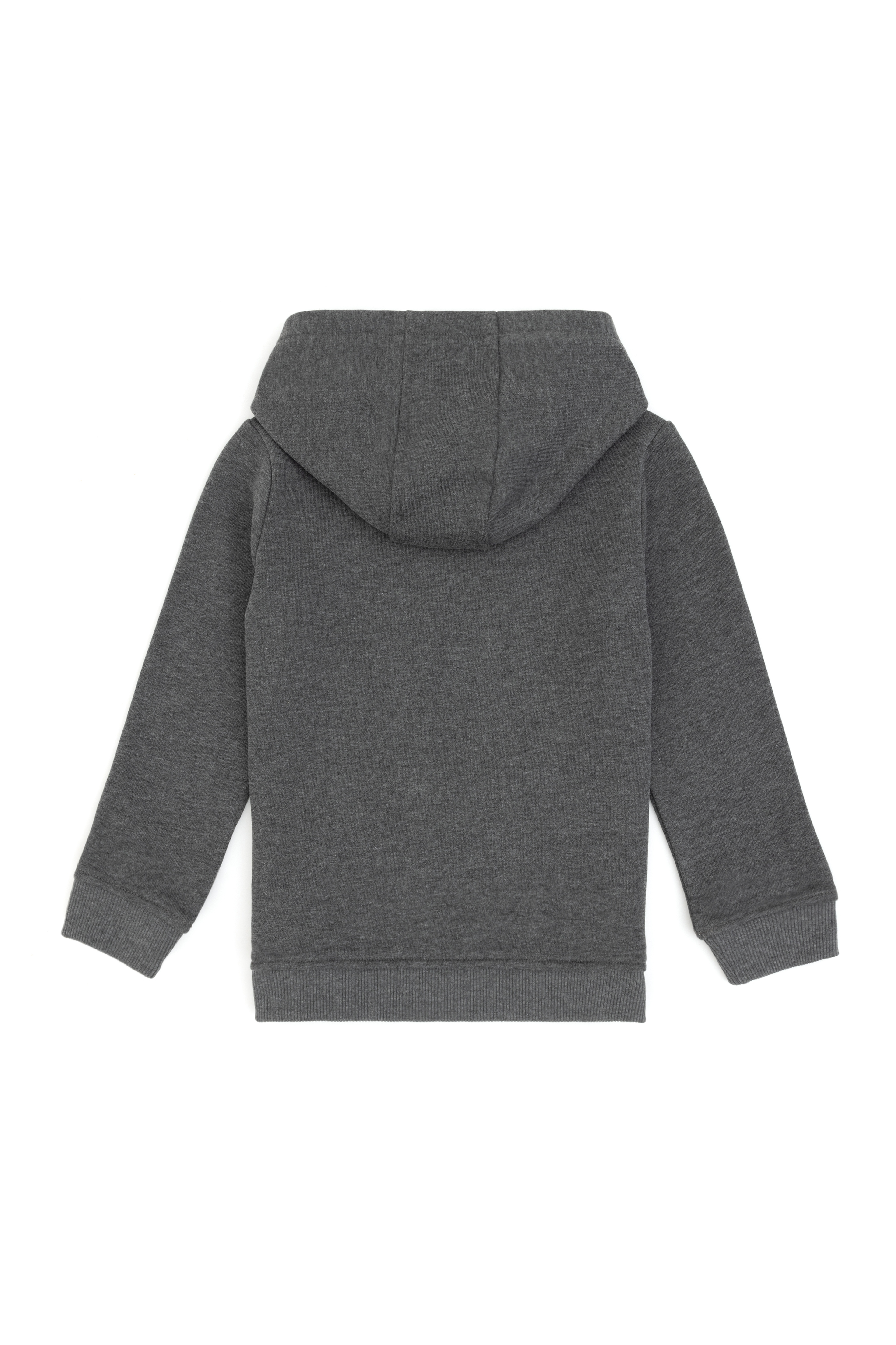 Erkek Çocuk Antrasit Melanj Kapüşonlu Basic Sweatshirt - Image 3