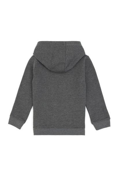 Erkek Çocuk Antrasit Melanj Kapüşonlu Basic Sweatshirt